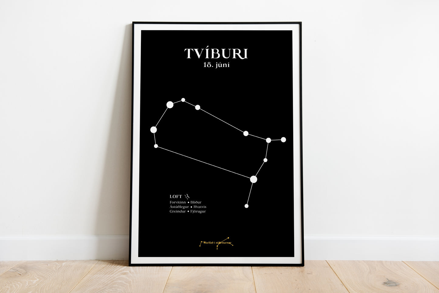 Stjörnuplakat 1 merki – Hann / Hún