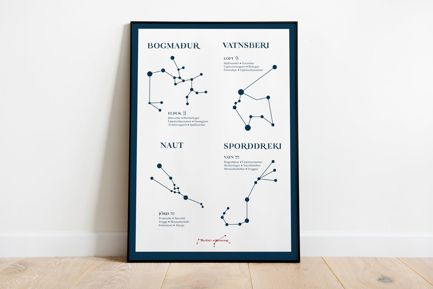 Stjörnuplakat 4 merki