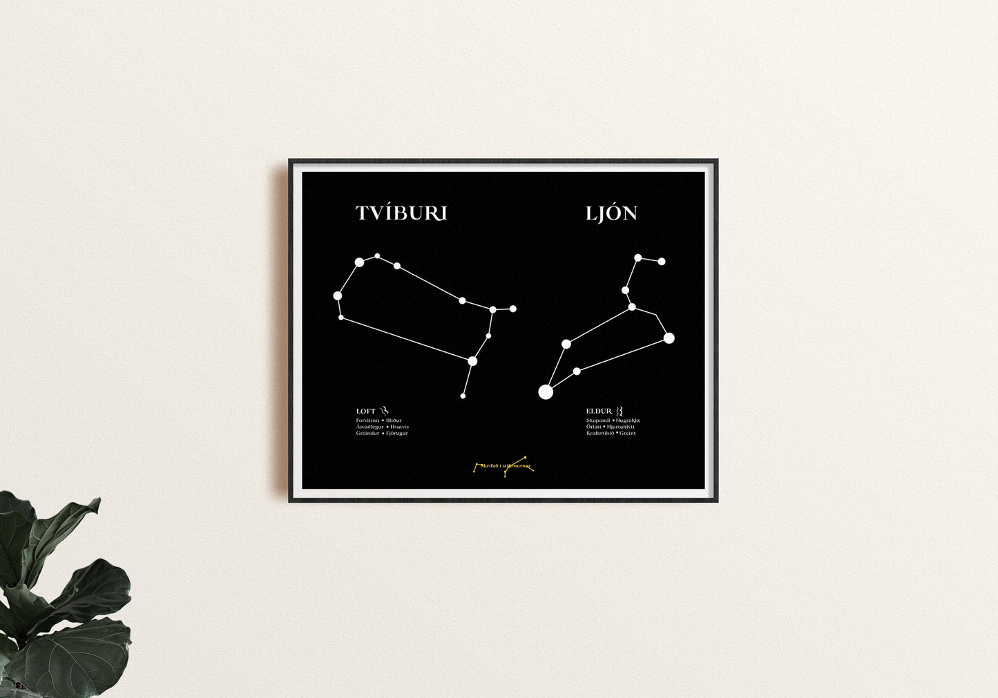 Stjörnuplakat 2 merki - Landscape
