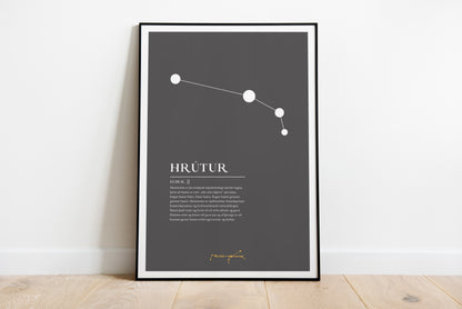 Stjörnuplakat 1 merki með útskýringu