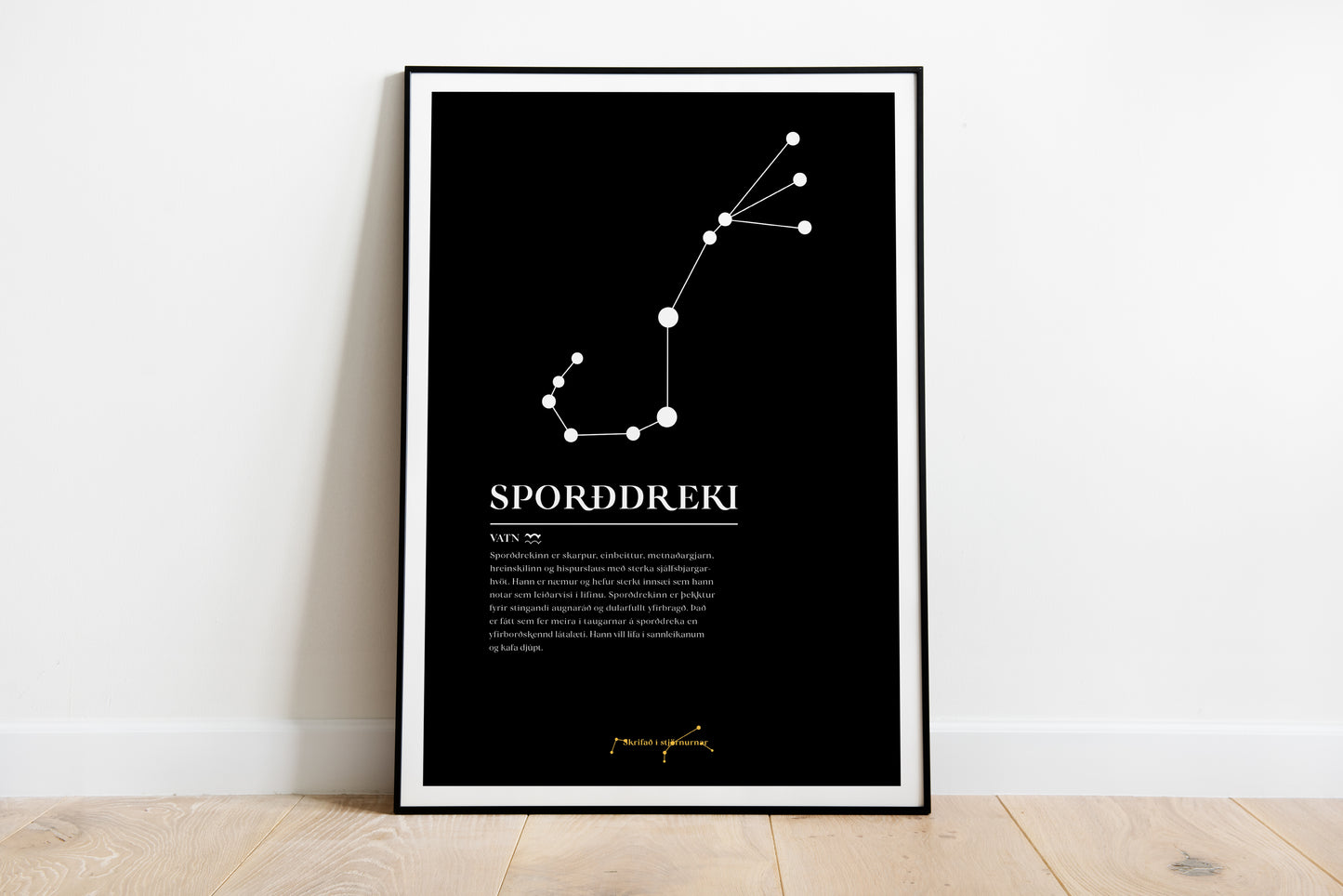 Stjörnuplakat 1 merki með útskýringu